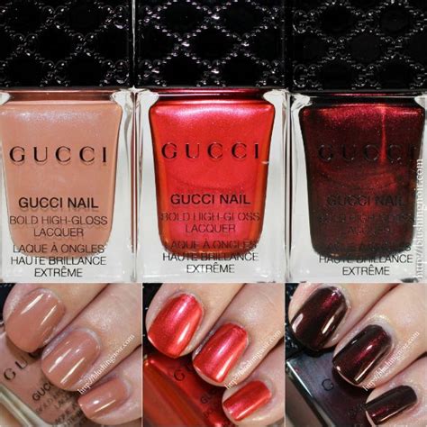 Gucci Burnt Cinnamon, Antique Ruby, Siam Red Nail 